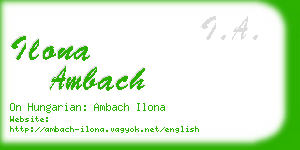 ilona ambach business card